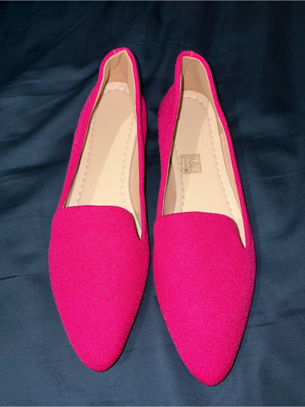 NWOT Hot Pink Pointed Toe Slip-On Flats
